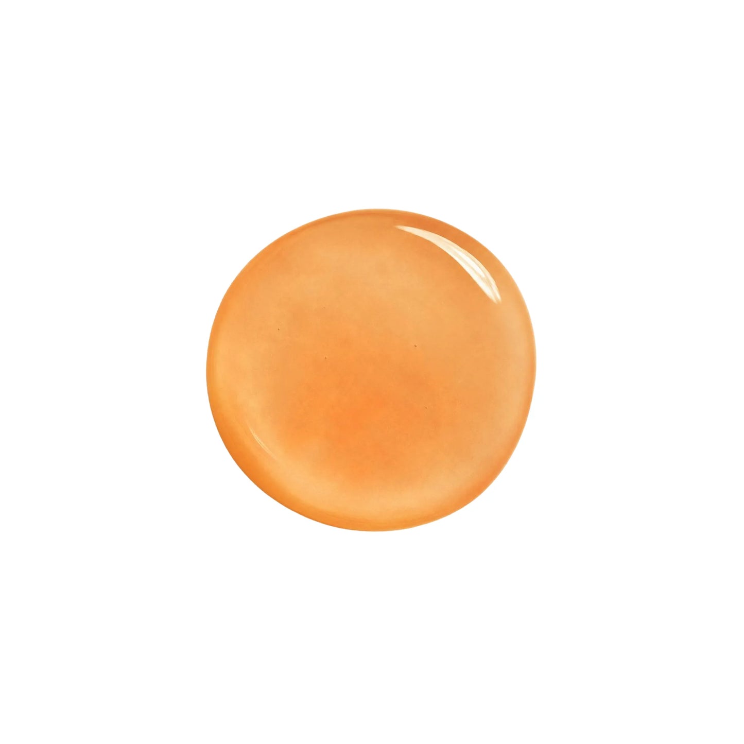 Close-up swatch of Annadea To Dew Glow Serum showing its translucent amber gel texture, a velvety hydrating serum formula that blends seamlessly into skin